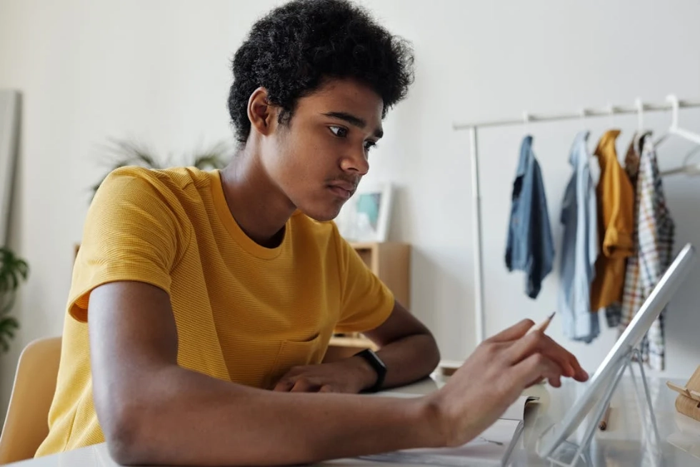 Girl with tablet